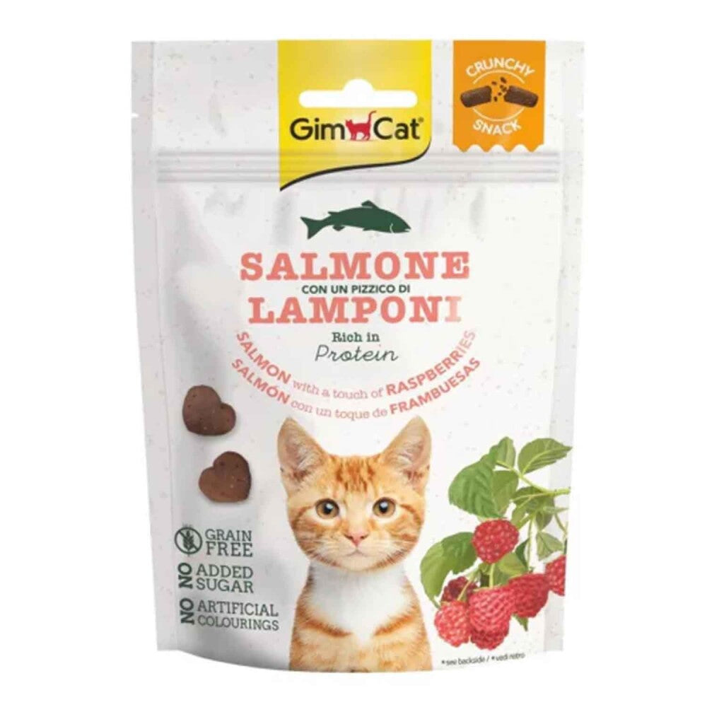 Gimcat Somonlu Ve Ahududulu Tahılsız Şekersiz Çıtır Kedi Ödül Maması 60 GR | SRC: Barcode: 4002064420745