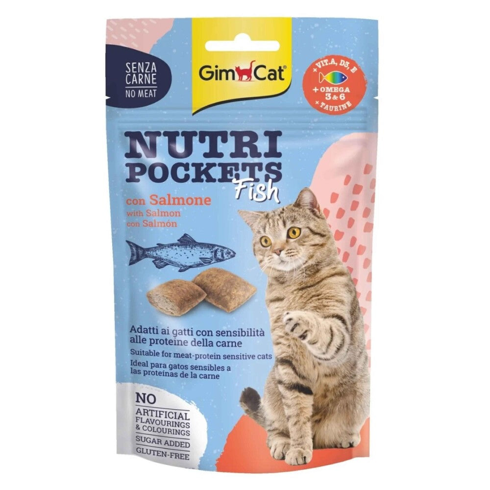 Gimcat Tahılsız Somon Balıklı Kıtır Kedi Ödülü 60 GR | SRC: Barcode: 4002064419435