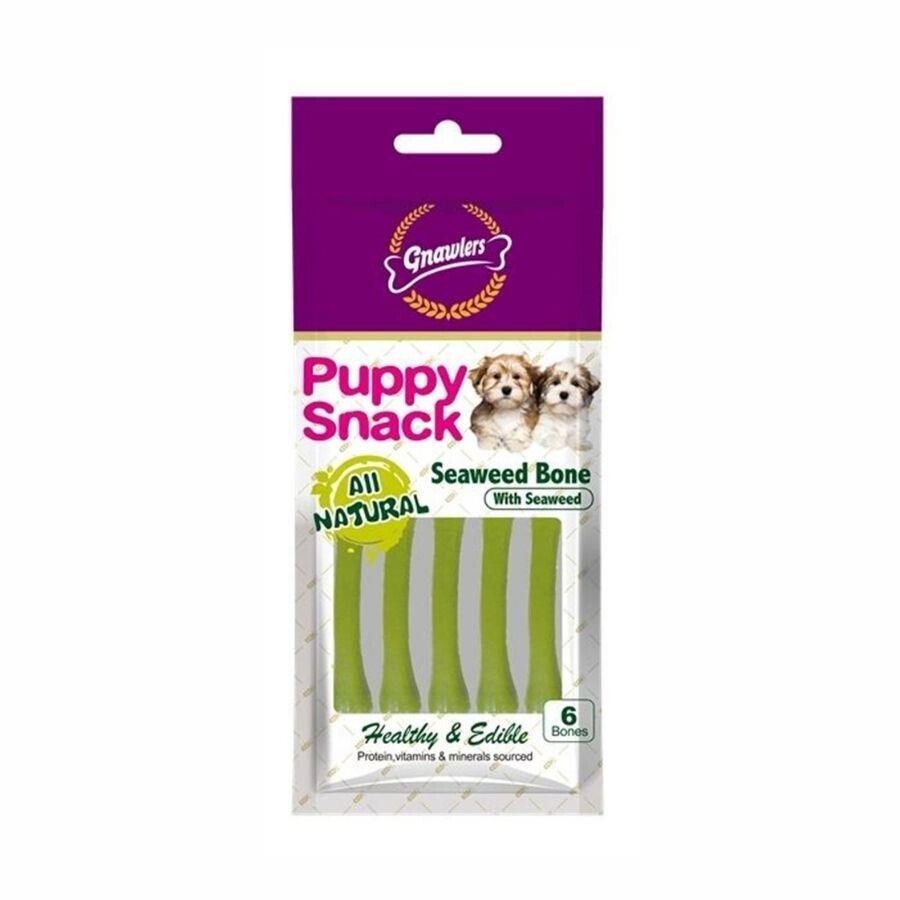 Gnawlers Seaweed Bone Deniz Yosunlu Yavru Köpek Ödül Kemiği 40 GR 6'LI | SRC: Barcode: 6942133300845