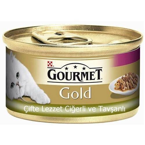 Gourmet Gold Soslu Ciğerli Ve Tavşanlı Yetişkin Kedi Konservesi 85 GR TEKLI | SRC: Barcode: 7613032815066