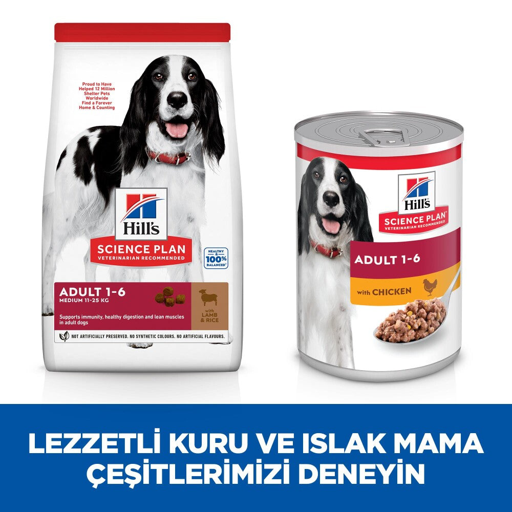 Hill's Science Plan Yetişkin Orta Irk Kuzulu Ve Pirinçli Köpek Maması 2.5 KG | SRC: Barcode: 052742025223