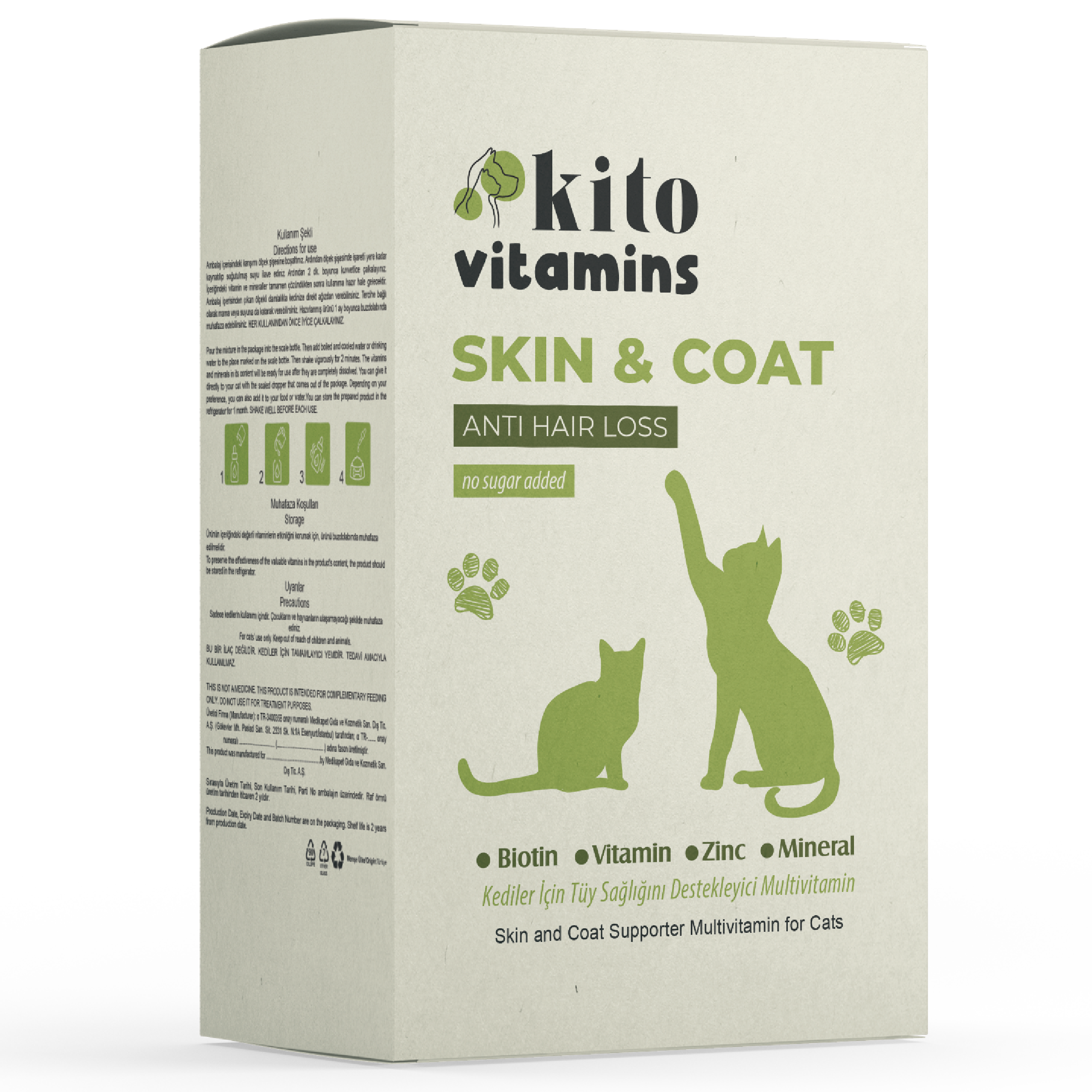 Kediler İçin Skin & Coat