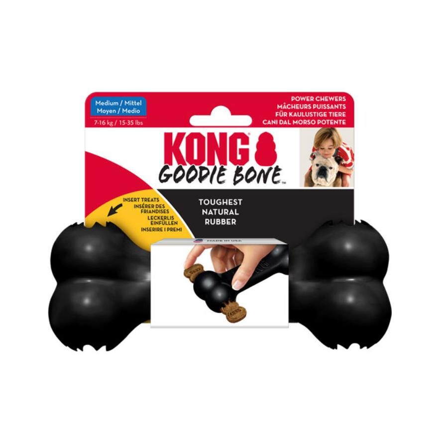 Kong Extreme Goodie Bone Kemik Şeklinde Çok Amaçlı Köpek Oyuncağı Ultra Sert M | SRC: Barcode: 0611932100128