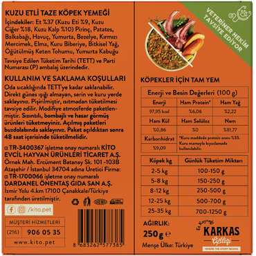Kuzu Etli Köpek Yemeği