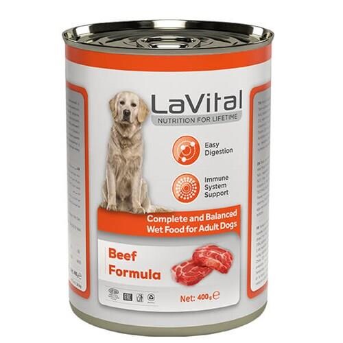 Lavital Biftekli Bağışıklık Sistemi Destekleyici Yetişkin Köpek Konservesi 400 GR | SRC: Barcode: 8681612751195