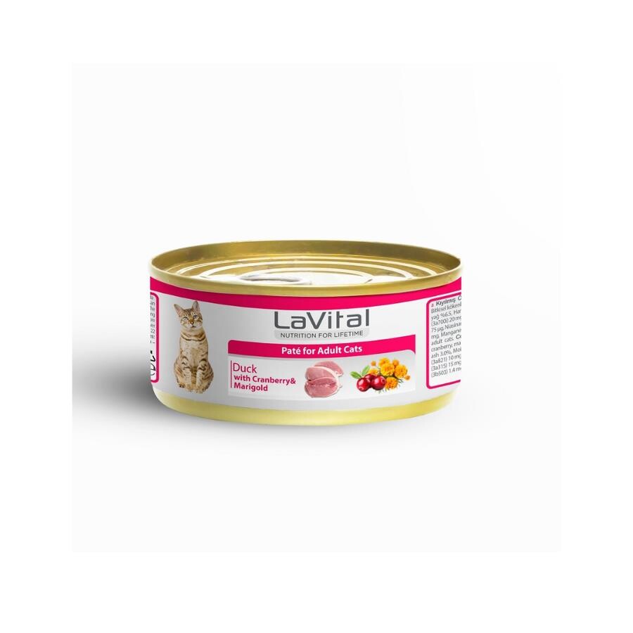 Lavital Ördekli Kızılcıklı Ve Kadife Çiçekli Yetişkin Kedi Konservesi 85 GR | SRC: Barcode: 8681612753533