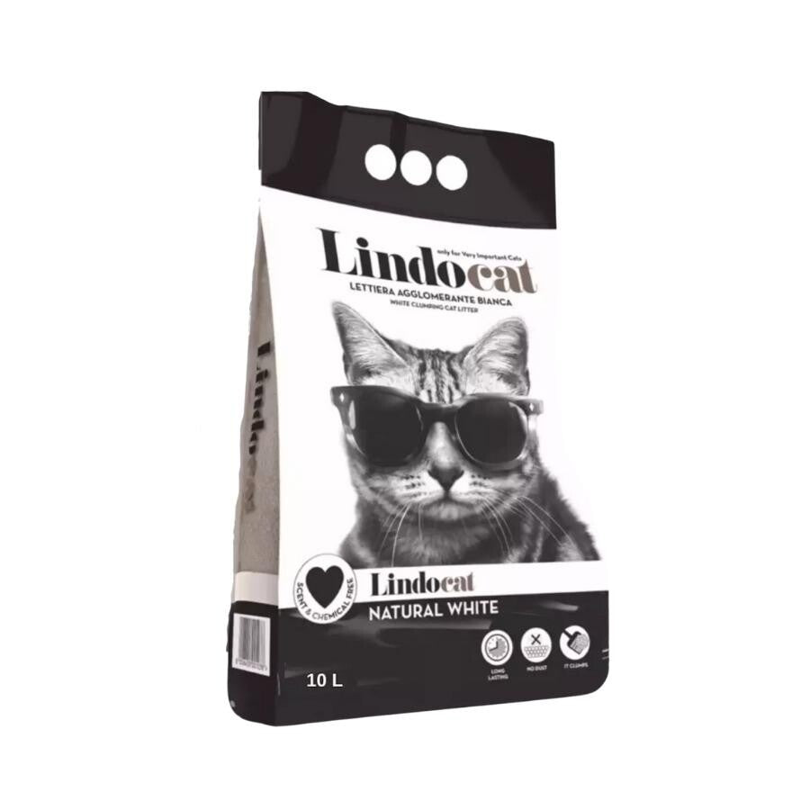 Lindocat Natural Kokusuz Topaklanan Kalın Taneli Bentonit Kedi Kumu 10 LT | SRC: Barcode: 8006455001397