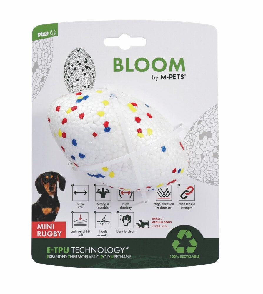 M-pets Bloom Mini Parçalanmaz Rugby Köpek Oyun Topu | SRC: Barcode: 6953182776192