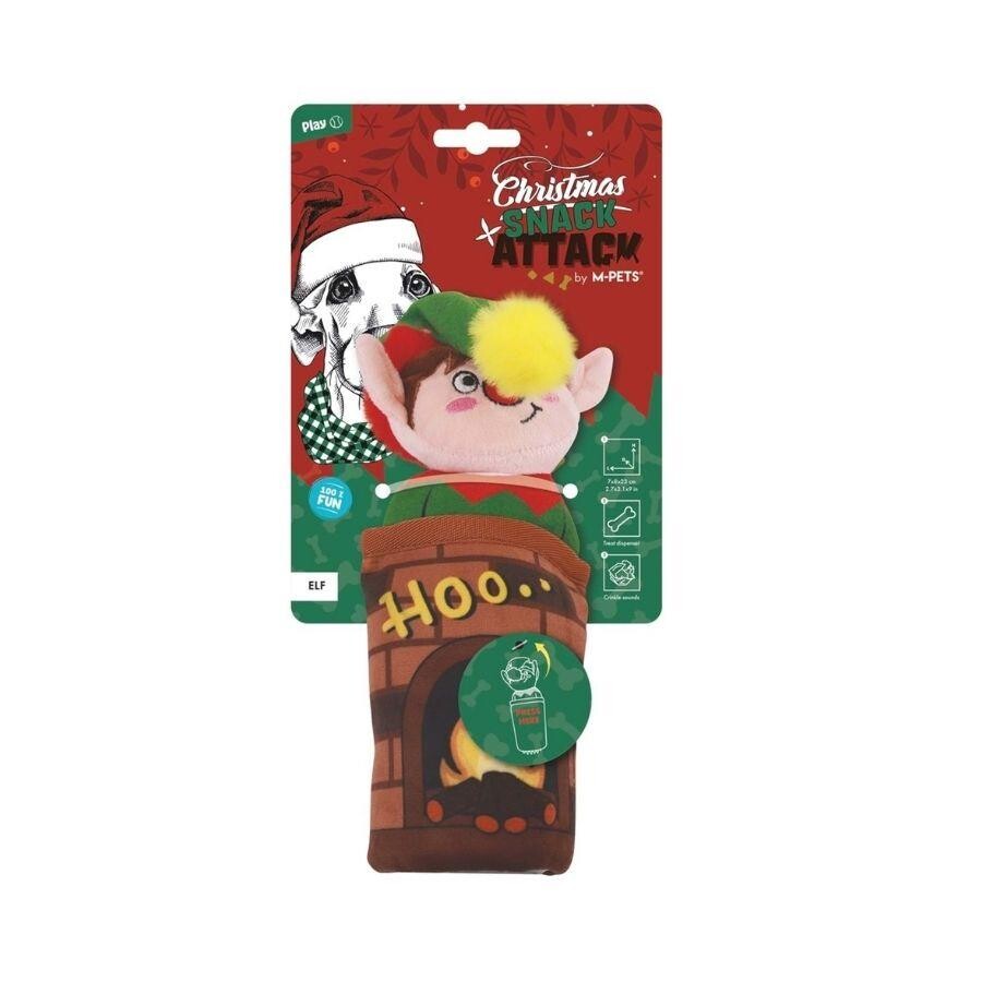 M-pets Christmas Elf Ödül Hazneli Peluş Köpek Oyuncağı | SRC: Barcode: 6953182749097