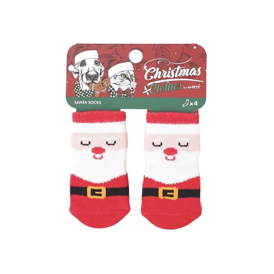 M-pets Chrıstmas Santa Kaymaz Tabanlı Çorap 4LÜ | SRC: Barcode: 6953182765882
