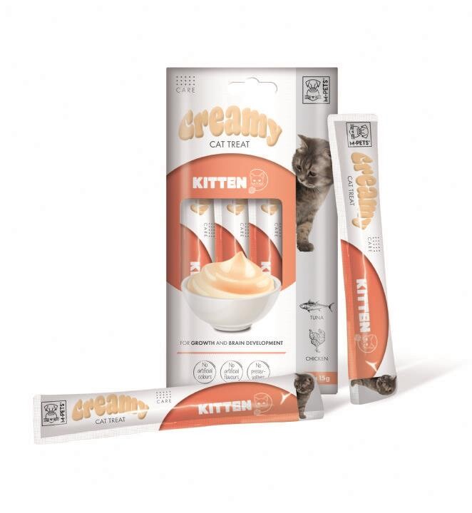 M-pets Creamy Kitten Tavuklu Ve Tuna Balıklı Yavru Kedi Ödülü 4X15 GR | SRC: Barcode: 6953182759409