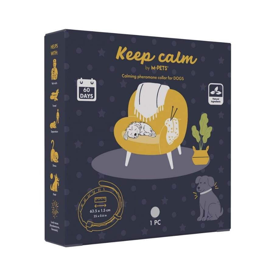 M-pets Keep Calm Calming Sakinleştirici Köpek Tasması GRI | SRC: Barcode: 6953182770503