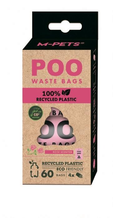 M-pets Poo %100 Recycled Dışkı Poşeti Gül Kokulu 4x15 Yaprak | SRC: Barcode: 6953182755074