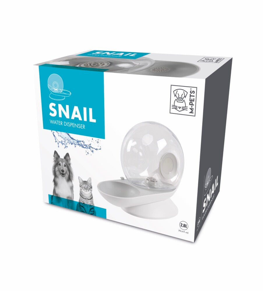 M-pets Snail Hazneli Kedi Ve Köpekler İçin Su Kabı 2800 ML BEYAZ | SRC: Barcode: 6953182736660