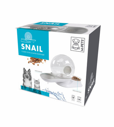 M-pets Snail Hazneli Kedi Ve Köpekler İçin Su Ve Mama Kabı 2800 ML BEYAZ | SRC: Barcode: 6953182736677