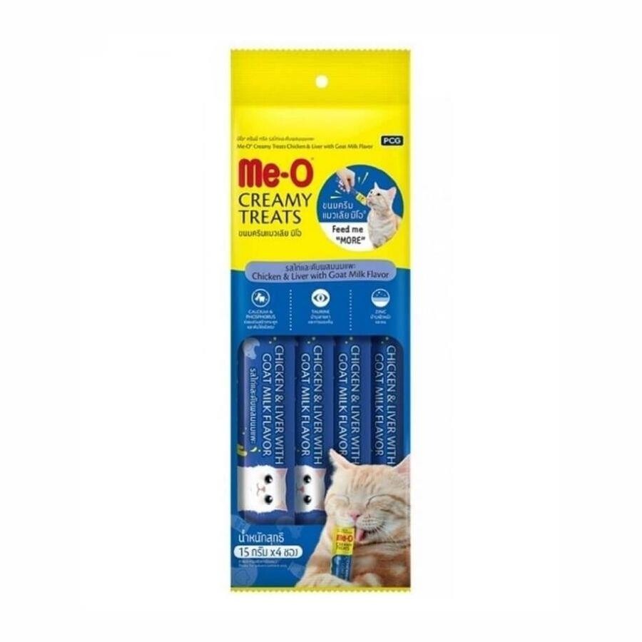 Me-o Creamy Tavuklu Ciğerli Ve Keçi Sütlü Kedi Ödülü 4X15 GR | SRC: Barcode: 8850477020528