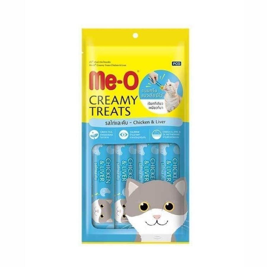 Me-o Creamy Tavuklu Ve Ciğerli Yetişkin Kedi Ödülü 4X15 GR | SRC: Barcode: 8850477013681