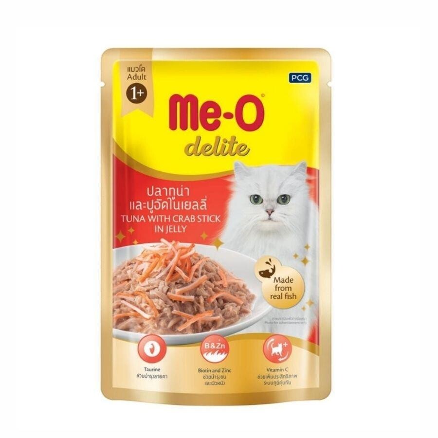 Me-o Pouch Delite Ton Balığı İle Yengeçli Yetişkin Kedi Konservesi 70 GR | SRC: Barcode: 8850477018075