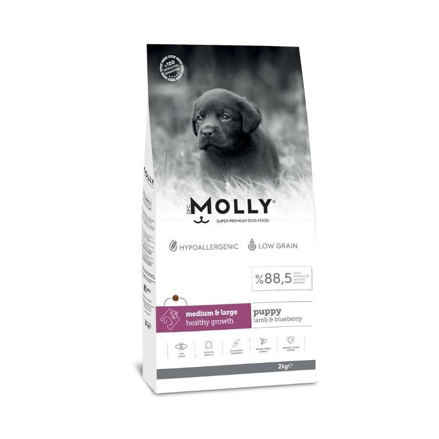 Molly Düşük Tahıllı Hypoallergenic Kuzulu Ve Yaban Mersinli Orta Ve Büyük Irk Yavru Köpek Maması 2 KG | SRC: Barcode: 8680542870662