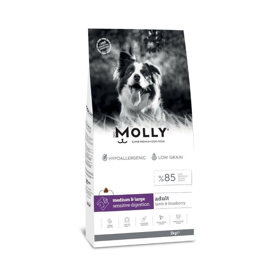 Molly Düşük Tahıllı Hypoallergenic Kuzulu Ve Yaban Mersinli Orta Ve Büyük Irk Yetişkin Köpek Maması 2 KG | SRC: Barcode: 8680542870655
