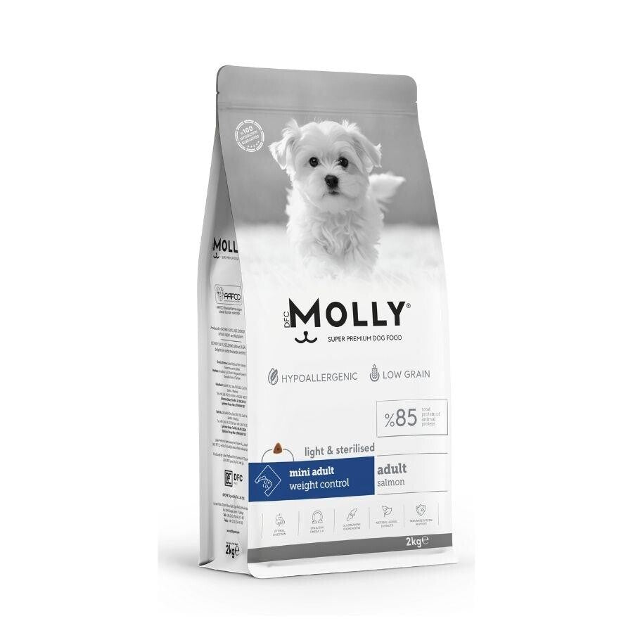 Molly Düşük Tahıllı Hypoallergenic Somonlu Küçük Irk Kısırlaştırılmış Yetişkin Köpek Maması 2 KG | SRC: Barcode: 8680542871782