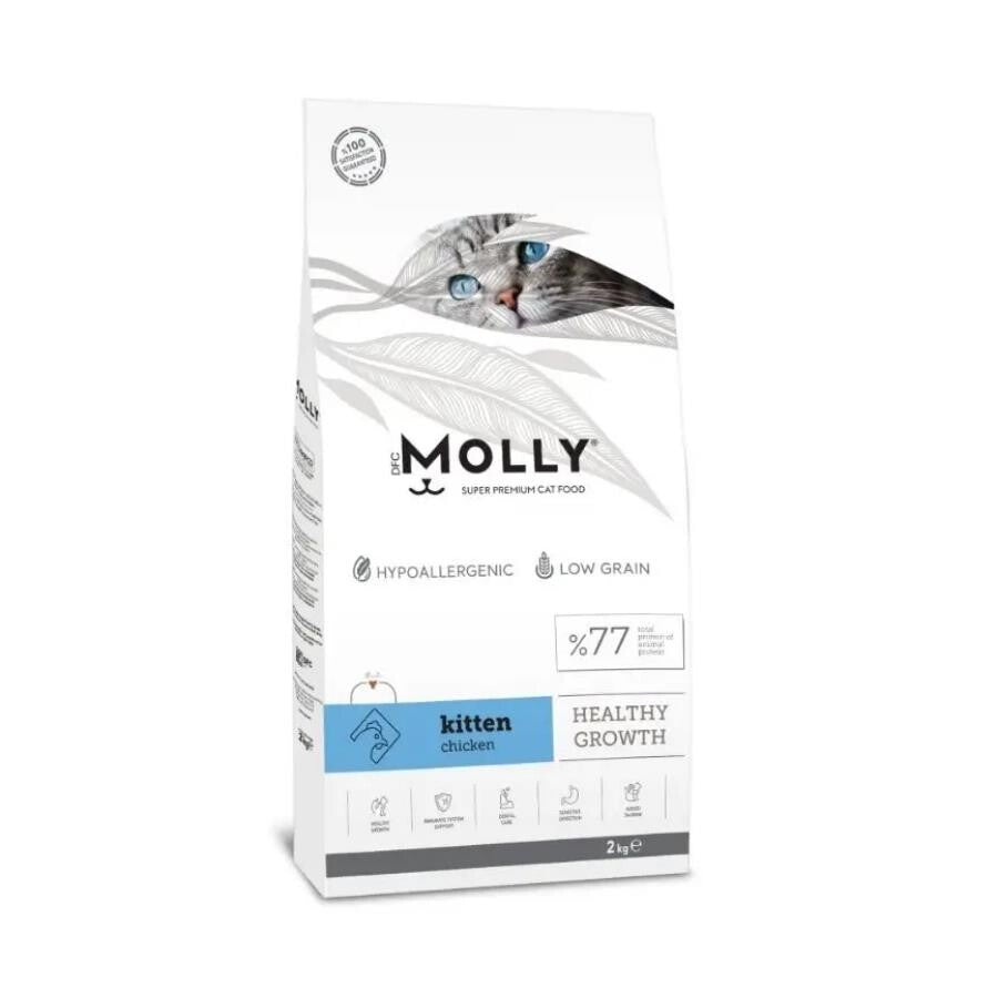 Molly Düşük Tahıllı Hypoallergenic Tavuklu Yavru Kedi Maması 10 KG | SRC: Barcode: 8680542874370