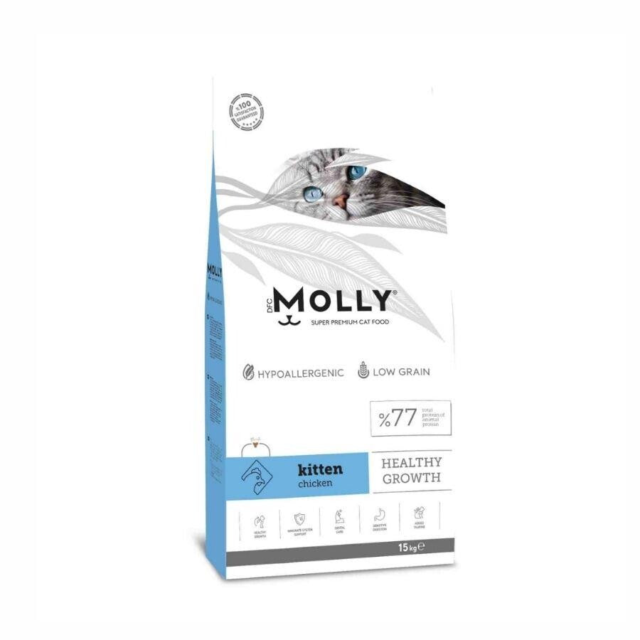 Molly Düşük Tahıllı Hypoallergenic Tavuklu Yavru Kedi Maması 15 KG | SRC: Barcode: 8680542870129