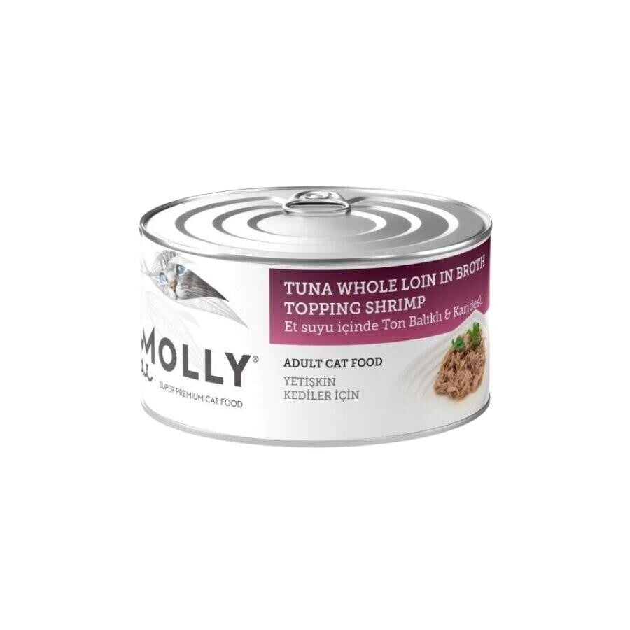 Molly Et Suyu İçinde Ton Balıklı Ve Karidesli Tahılsız Yetişkin Kedi Konservesi 85 GR | SRC: Barcode: 8680542871478