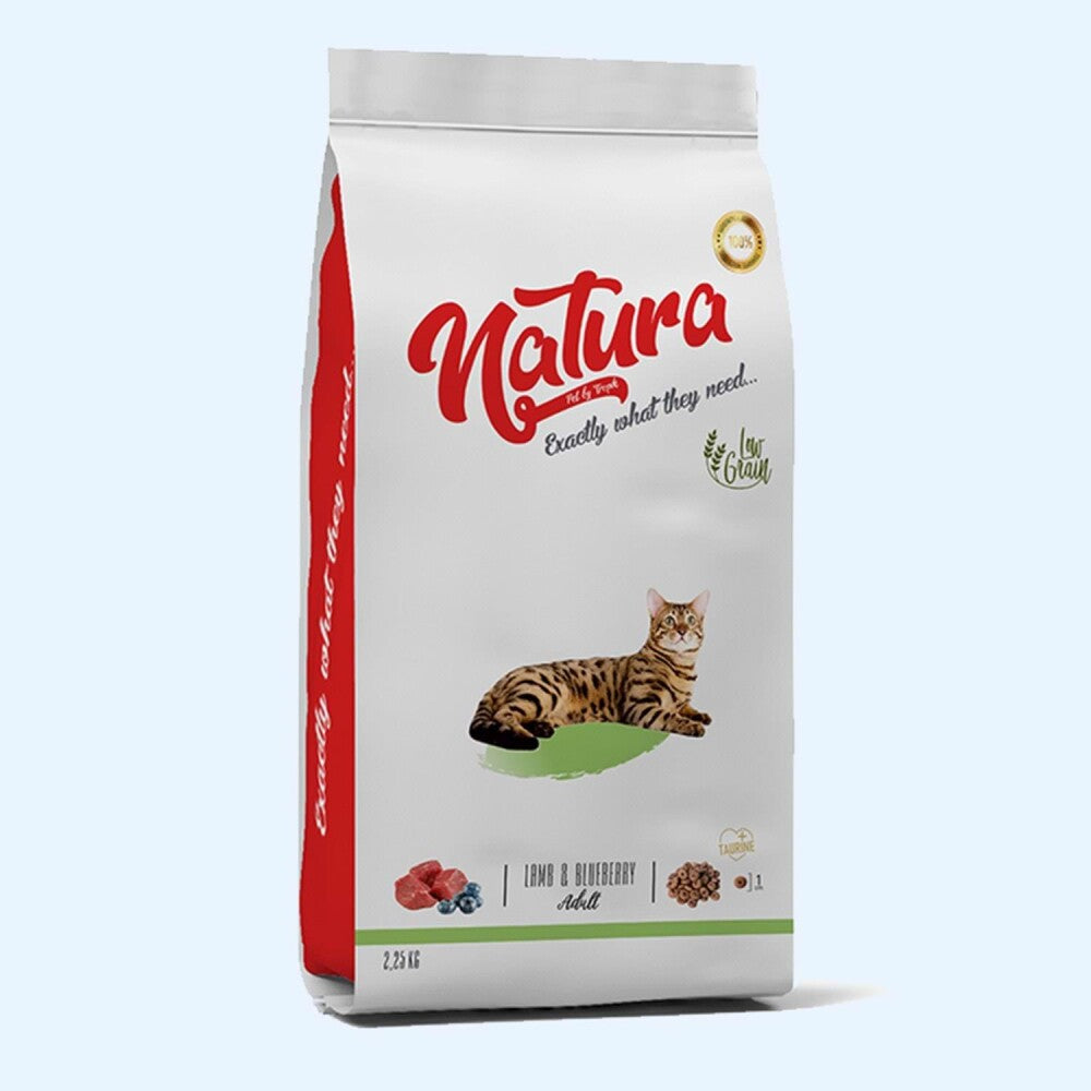 Natura Premium Kuzu Etli Yaban Mersinli Düşük Tahıllı Yetişkin Kedi Maması 2.25 KG | SRC: Barcode: 8682315520071