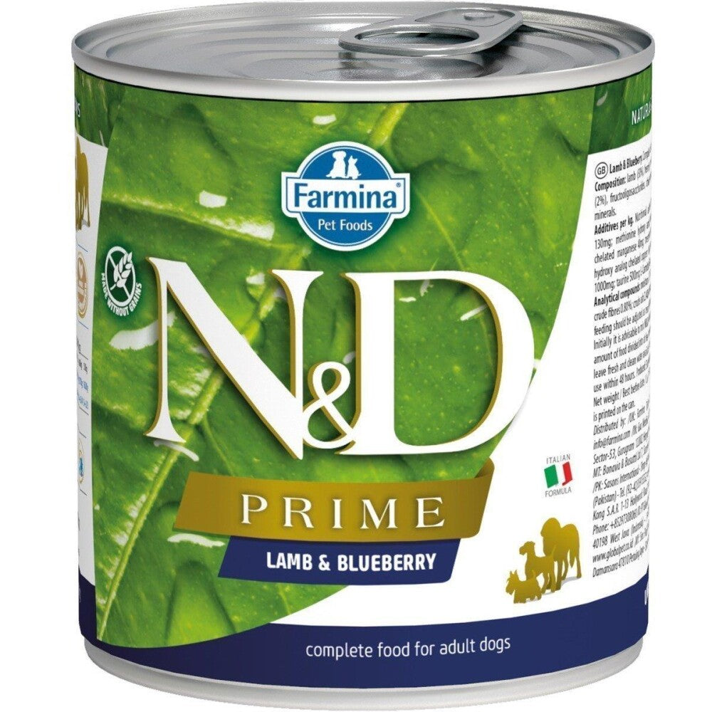 N&d Prime Tahılsız Kuzu Etli Ve Yaban Mersinli Yetişkin Köpek Konservesi 285 GR | SRC: Barcode: 8606014102536