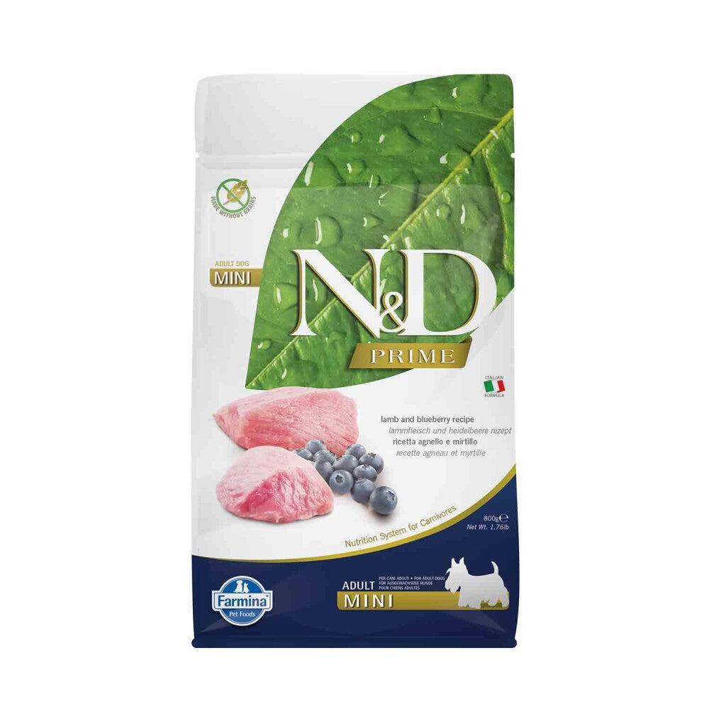 N&d Prime Tahılsız Kuzu Etli Yaban Mersinli Yetişkin Köpek Maması 800 GR | SRC: Barcode: 8010276021809