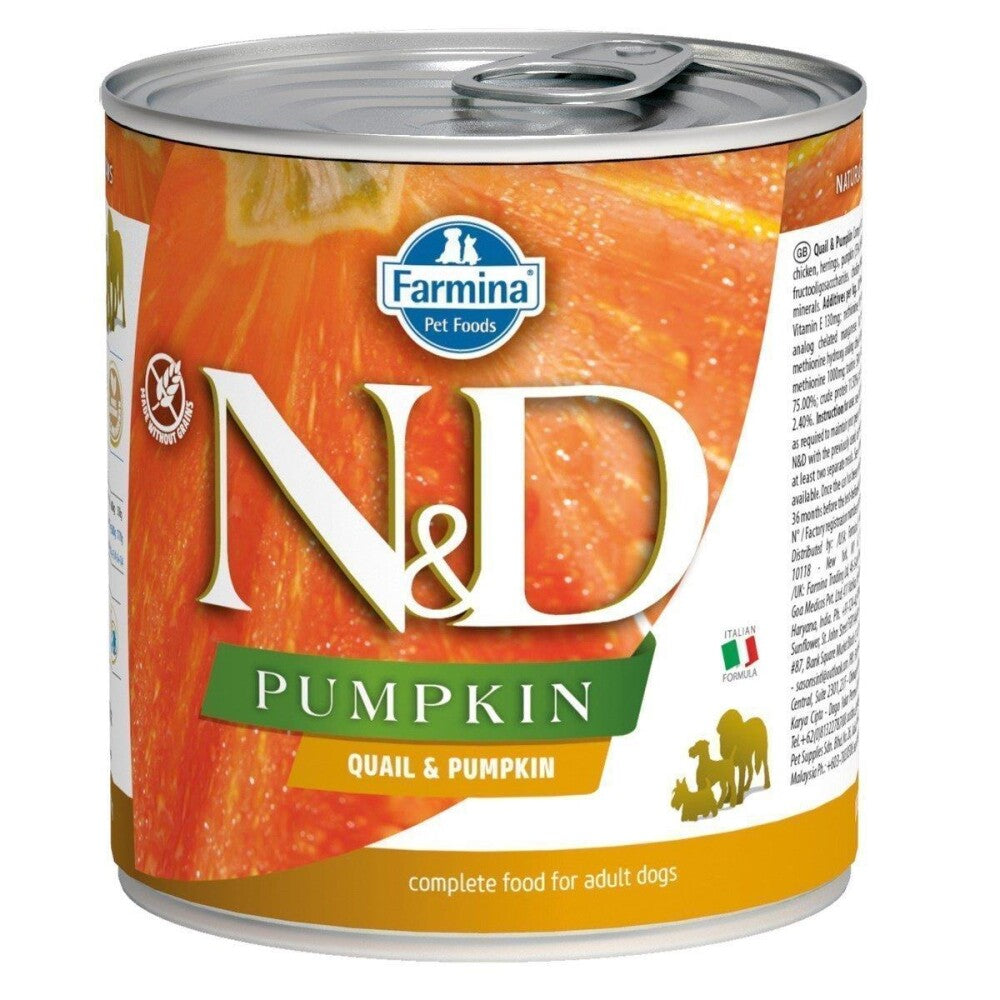 N&d Pumpkin Balkabaklı Tahılsız Bıldırcınlı Yetişkin Köpek Konservesi 285 GR | SRC: Barcode: 8606014102598