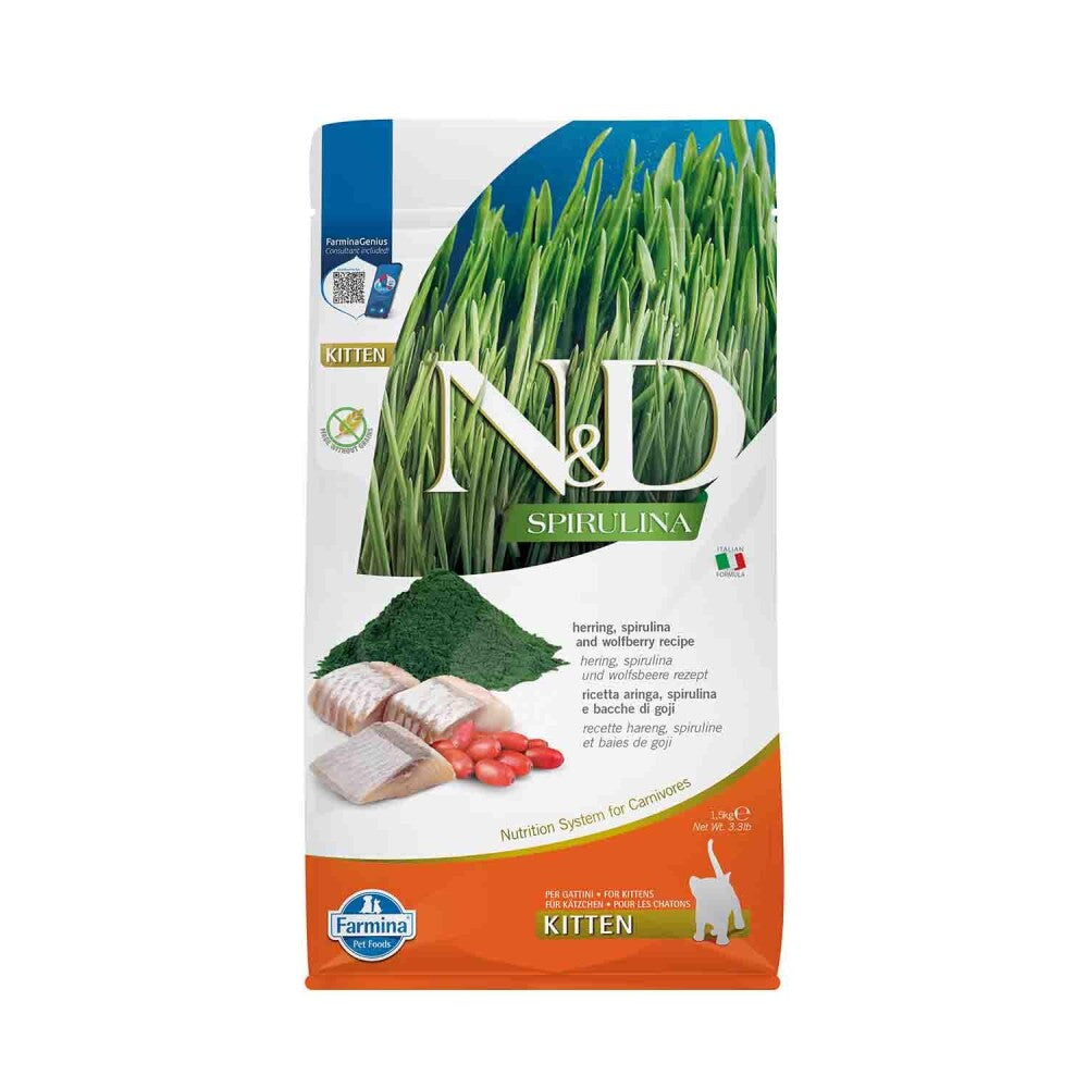 N&d Spirulina Balıklı Yavru Kedi Maması 1.5 KG | SRC: Barcode: 8010276041128