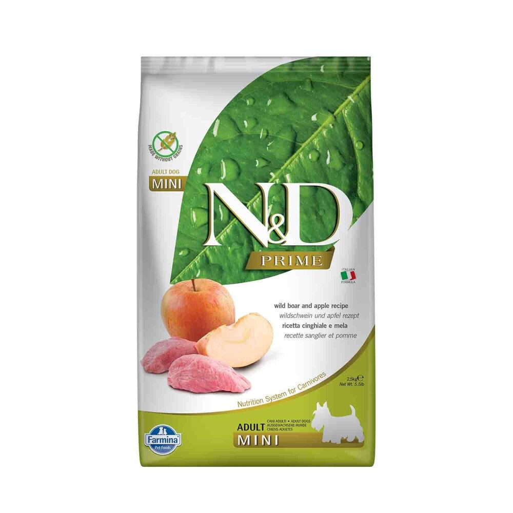 N&d Tahılsız Yaban Domuzlu Elmalı Küçük Irk Yetişkin Köpek Maması 2.5 KG | SRC: Barcode: 8010276021649