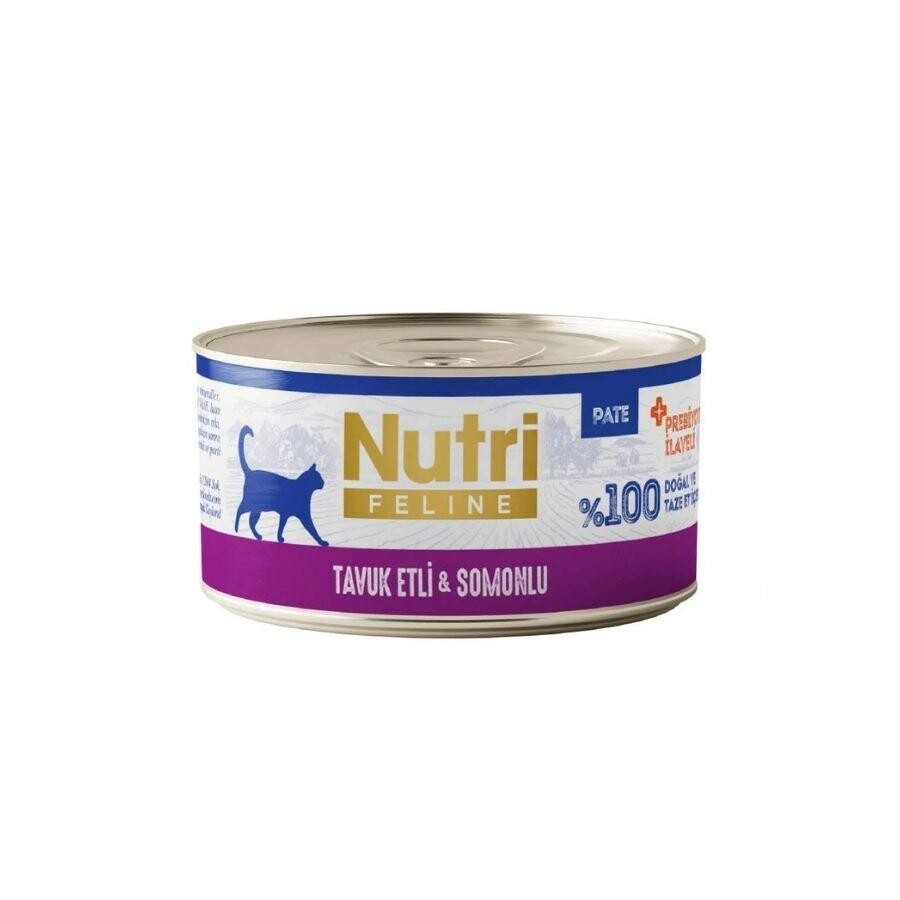 Nutri Feline Tavuk Etli Ve Somonlu Tahılsız Yetişkin Kedi Konservesi 70 GR | SRC: Barcode: 8699310420855