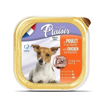 Plaisir Pate Ezme Tavuk Etli Yetişkin Köpek Konservesi 150 GR | SRC: Barcode: 3428460051542