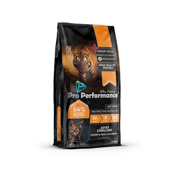 Pro Performance Ultra Premium Tavuklu Ve Pirinçli Kısırlaştırılmış Yetişkin Kedi Maması 2 KG | SRC: Barcode: 8682328740213