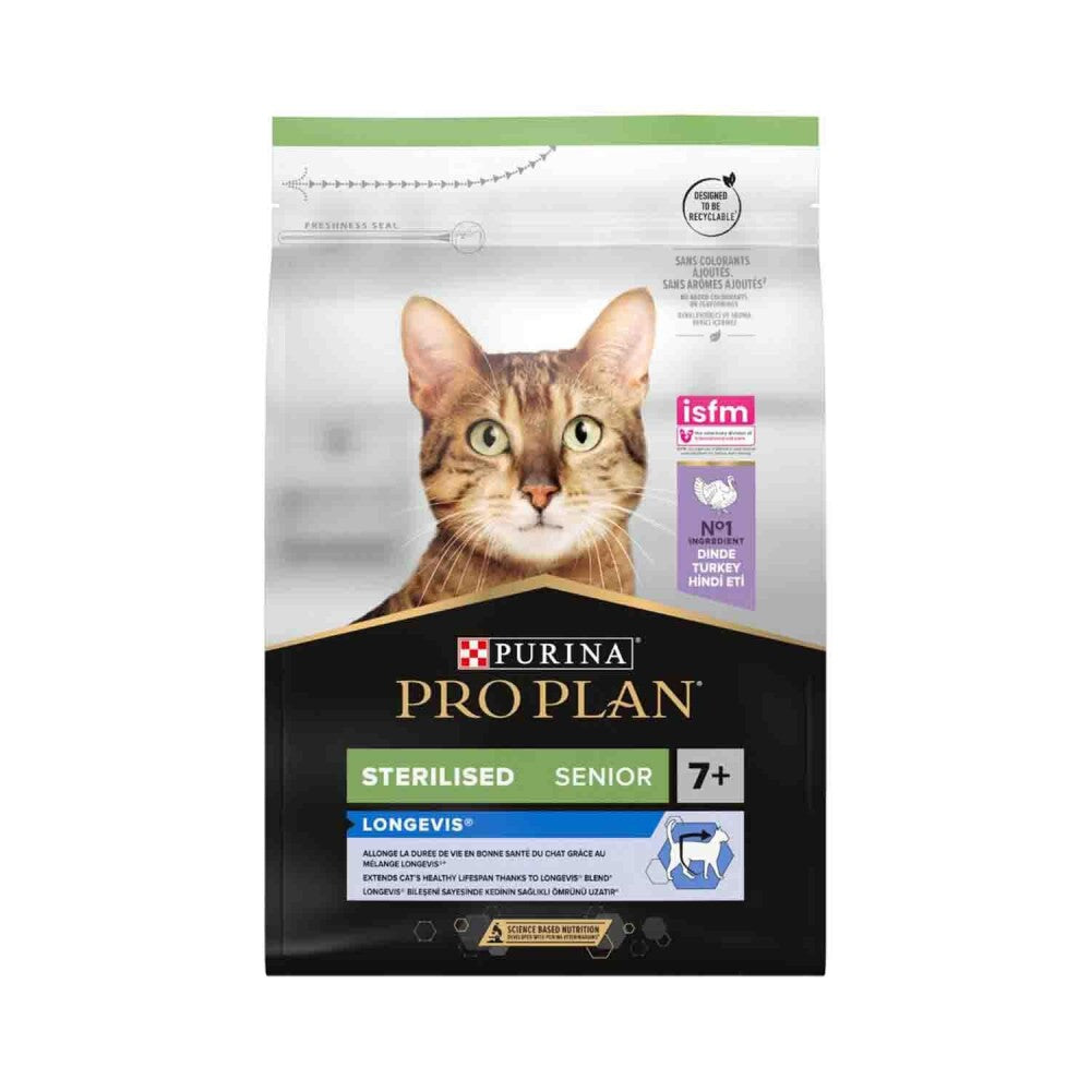 Pro Plan 7 Yaş İçin Hindili Kısırlaştırılmış Yaşlı Kedi Maması 3 KG | SRC: Barcode: 7613034989642