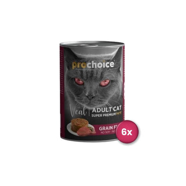 Prochoice Dana Etli Tahılsız Ezme Yetişkin Kedi Konservesi 400 GR 6 ADET | SRC: Barcode: 8681465602972-6