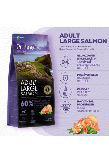 Profine Glutensiz Somonlu Büyük Irk Yetişkin Köpek Maması 12 KG | SRC: Barcode: 8595602569519