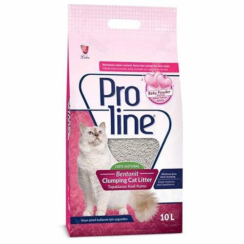 Proline Bebek Pudralı İnce Taneli Topaklanan Bentonit Kedi Kumu 10 LT | SRC: Barcode: 8698995010146