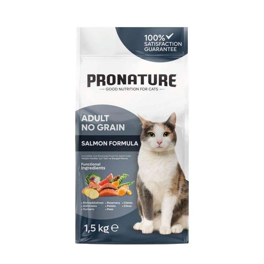 Pronature Hypo-allergenic Somonlu Karidesli Ve Enginarlı Tahılsız Yetişkin Kedi Maması 1.5 KG | SRC: Barcode: 8681612750808