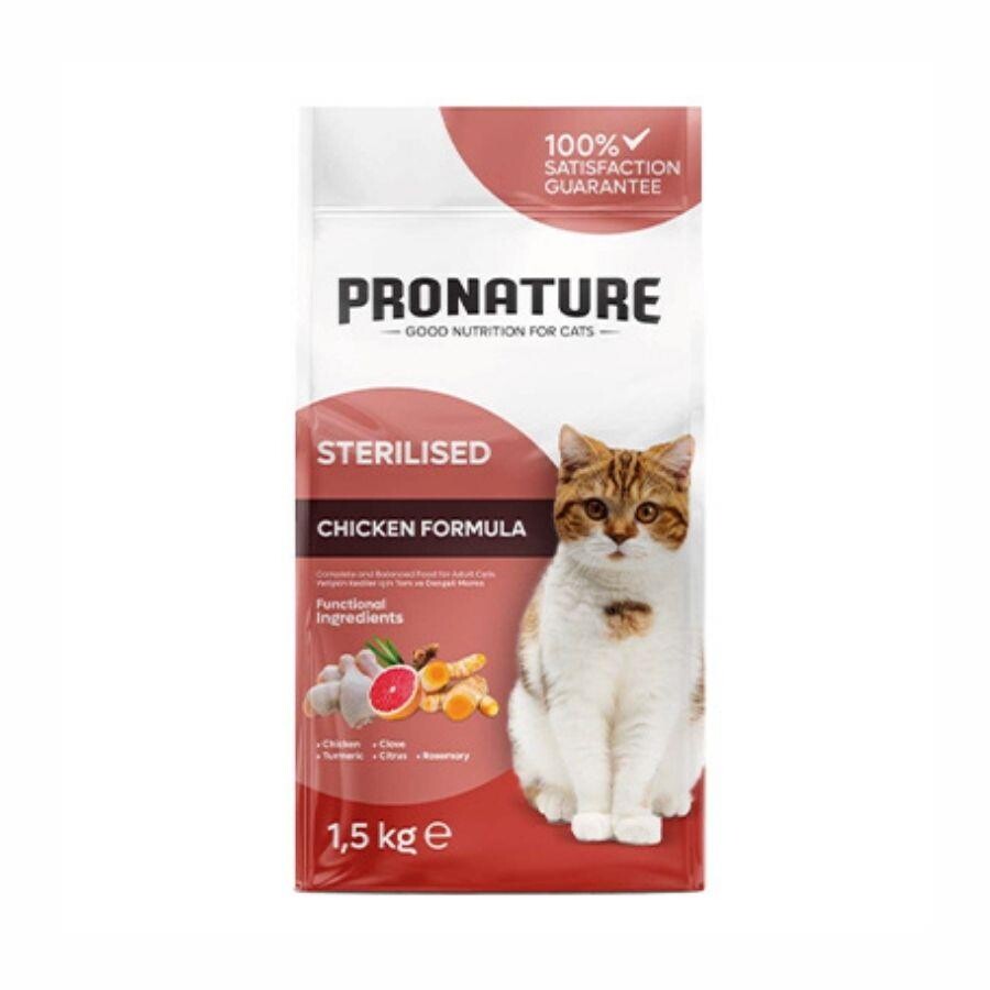 Pronature Kilo Kontrolü İçin Tavuklu Ve Pirinçli Kısırlaştırılmış Yetişkin Kedi Maması 1.5 KG | SRC: Barcode: 8681612750419