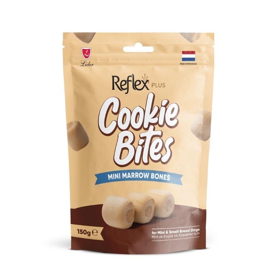 Reflex Plus Cookie Bites Mini Marrow Mini Ve Küçük Irk Yetişkin Köpek Ödül Maması 150 GR | SRC: Barcode: 8698995035682