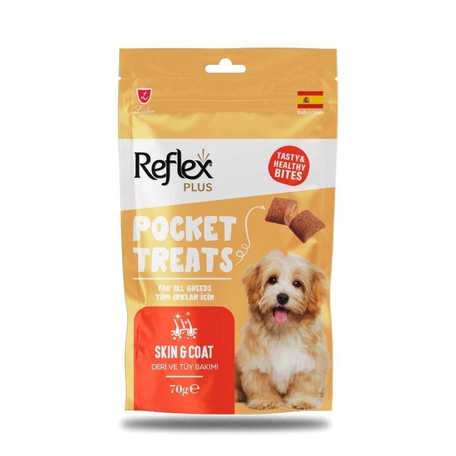Reflex Plus Pocket Treats Deri Ve Tüy Sağlığı İçin Köpek Ödül Maması 70 GR | SRC: Barcode: 8698995034371