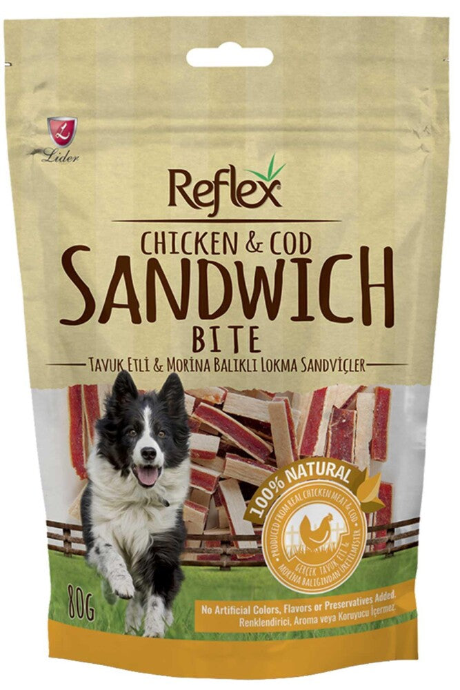 Reflex Tavuk Etli Ve Morina Balıklı Sandwich Köpek Ödülü 80 GR | SRC: Barcode: 8698995003056