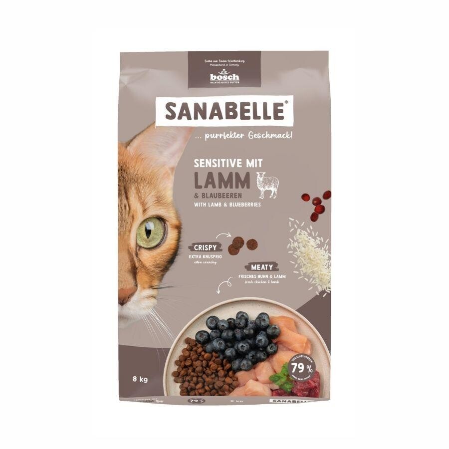Sanabelle Sensitive Kuzu Etli Yetişkin Kedi Maması 8 KG | SRC: Barcode: 4015598025935