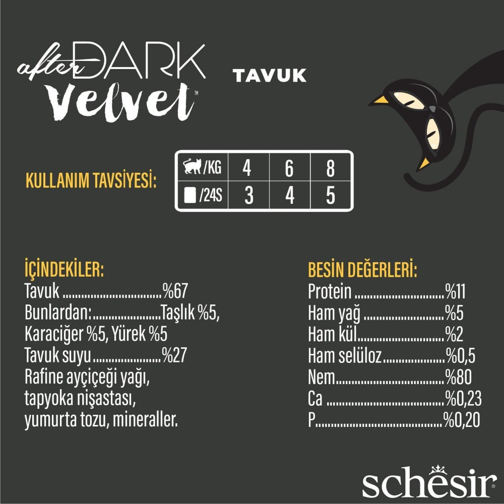 Schesir After Dark Mousse Tavuk Etli Tahılsız Yetişkin Kedi Konservesi 80 GR | SRC: Barcode: 8005852132109