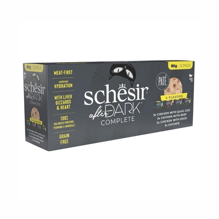 Schesir After Dark Pate Et Suyunda Karışık Lezzetler Yetişkin Kedi Konservesi 80 GR 12 ADET | SRC: Barcode: 8005852549945