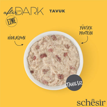Schesir After Dark Pate Tavuk Etli Tahılsız Yetişkin Kedi Konservesi 80 GR | SRC: Barcode: 8005852242013